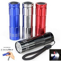 9 led Mini Aluminum Flashlight